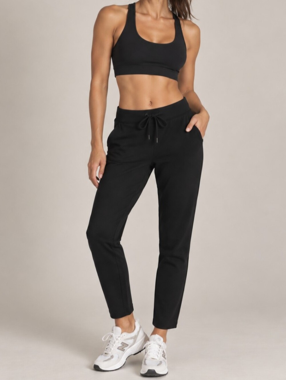 Yogalicious Lux Avenue Straight Leg Pants With Pockets Black Size Medium NEW